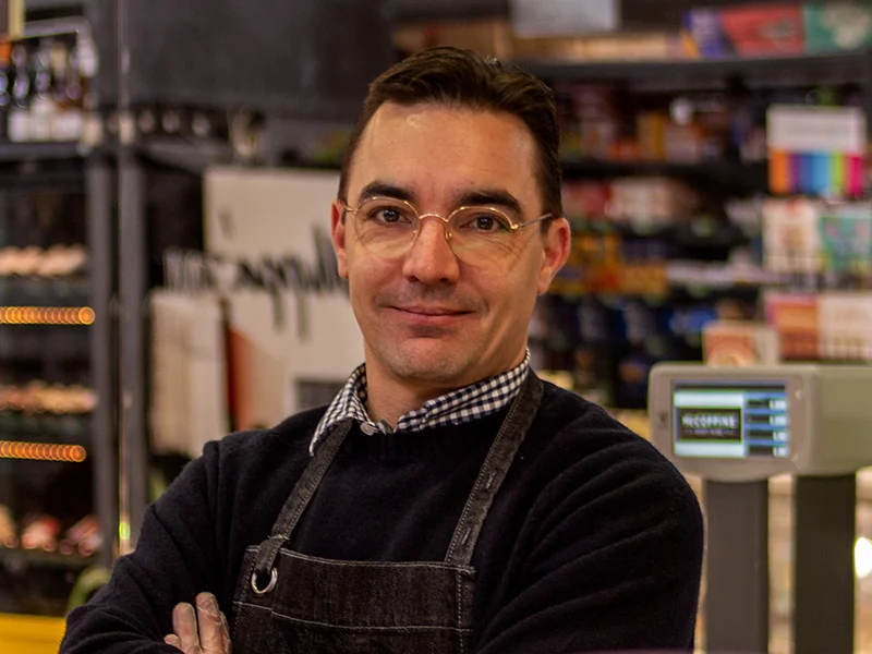 Ben at the McCoppins counter