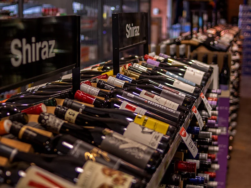 Wine collection at McCoppins